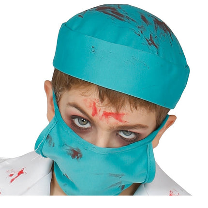 Costume di Halloween da dottore bambino zombie