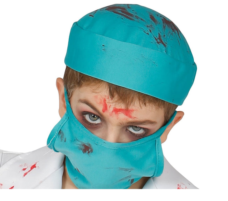 Costume di Halloween da dottore bambino zombie