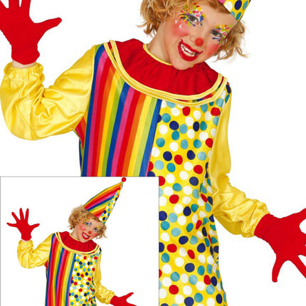 Costume da clown bambino colorato