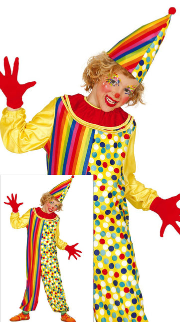 Costume da clown bambino colorato