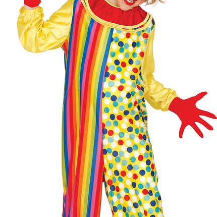 Costume da clown bambino colorato