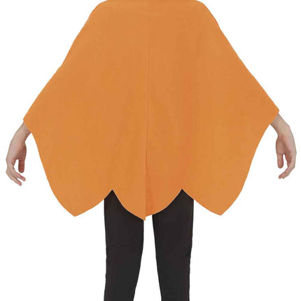 Poncho di Halloween per bambini a forma di zucca