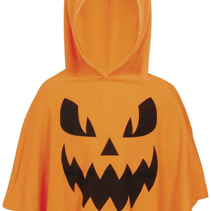 Poncho di Halloween per bambini a forma di zucca