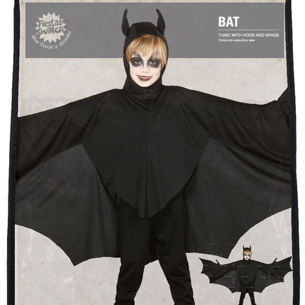Costume da pipistrello per Halloween bambino nero 7/9 anni