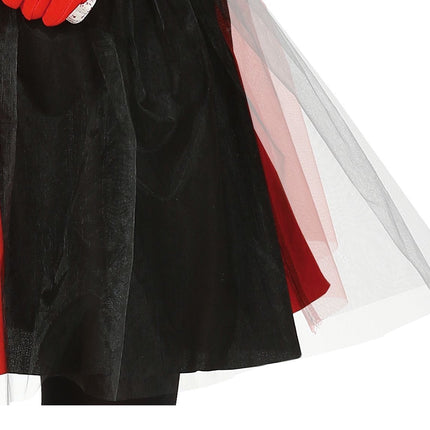 Costume di Halloween da Arlecchino bambino nero e rosso