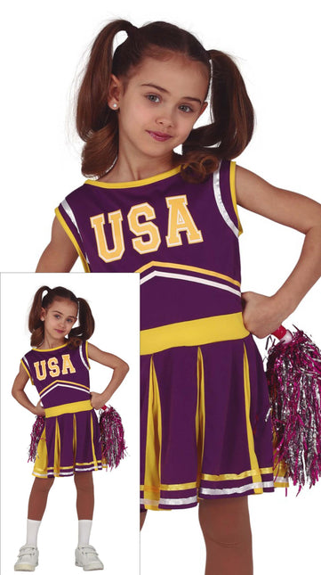 Tuta da Cheerleader Bambino Viola