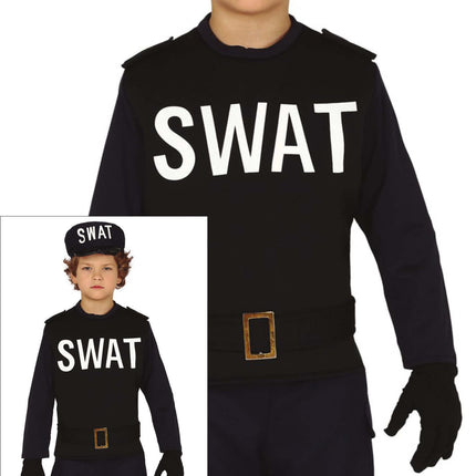 Bambino con tuta Swat