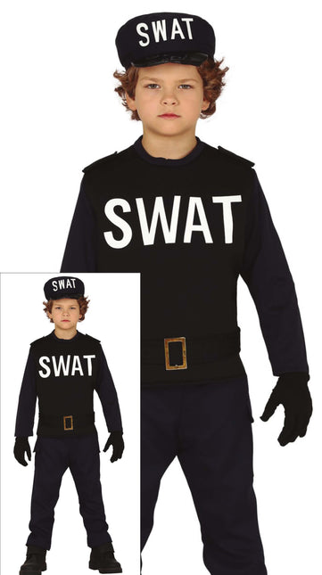Bambino con tuta Swat