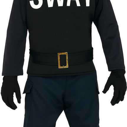 Bambino con tuta Swat