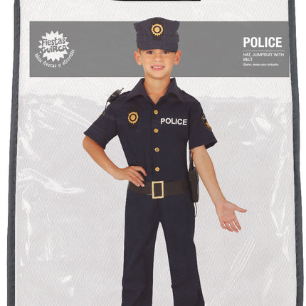 Costume da poliziotto bambino blu