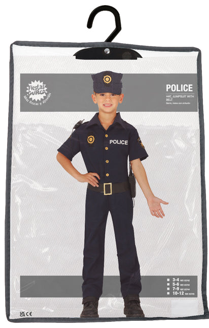 Costume da poliziotto bambino blu