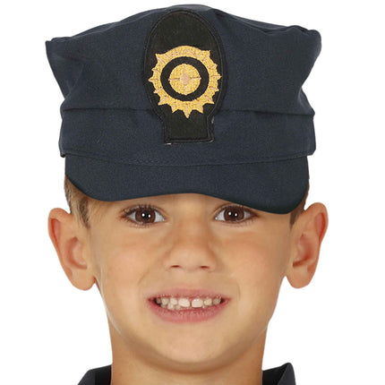 Costume da poliziotto bambino blu