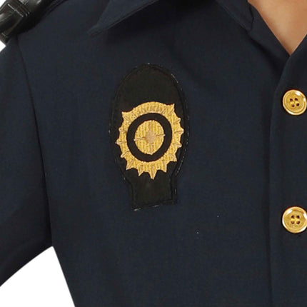 Costume da poliziotto bambino blu