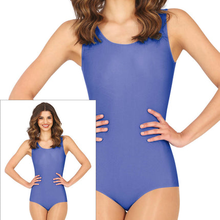 Body blu da donna senza maniche