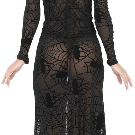 Abito da Halloween nero da donna in stile gotico con pizzo