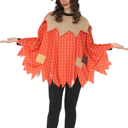 Poncho di Halloween da donna "Spaventapasseri"