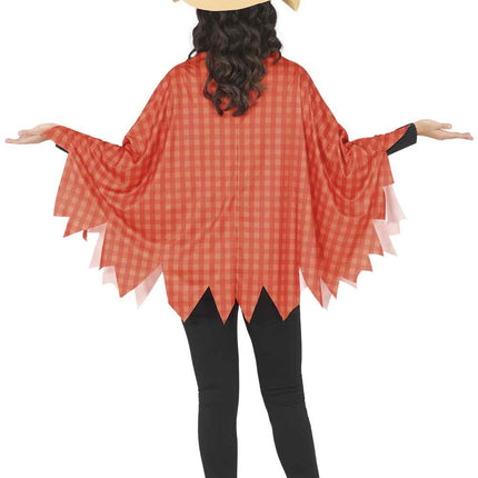 Poncho di Halloween da donna "Spaventapasseri"