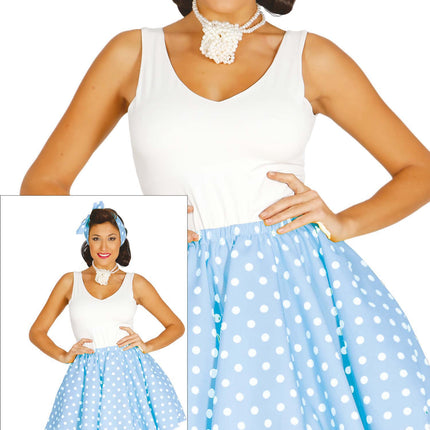 Costume Grease Donna Blu