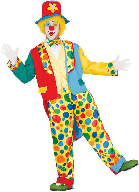 Costume da clown uomo colorato