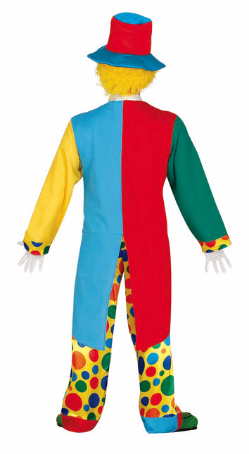 Costume da clown uomo colorato