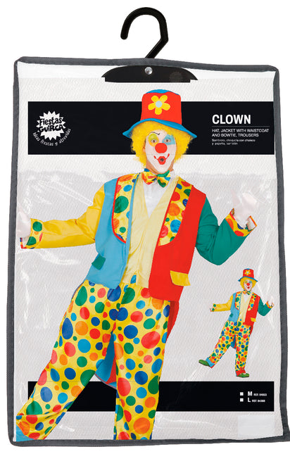 Costume da clown uomo colorato