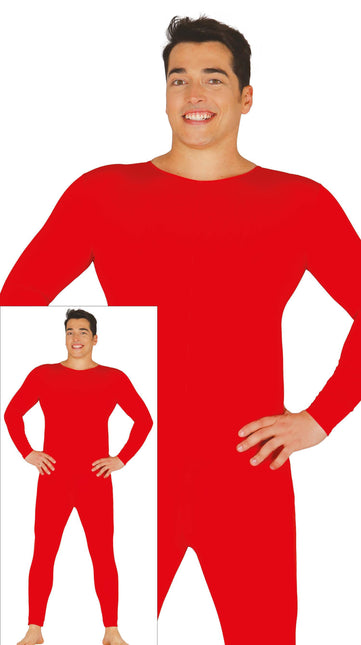 Costume da Tuta Seconda Pelle Uomo Rosso