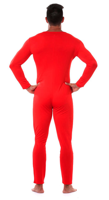 Costume da Tuta Seconda Pelle Uomo Rosso