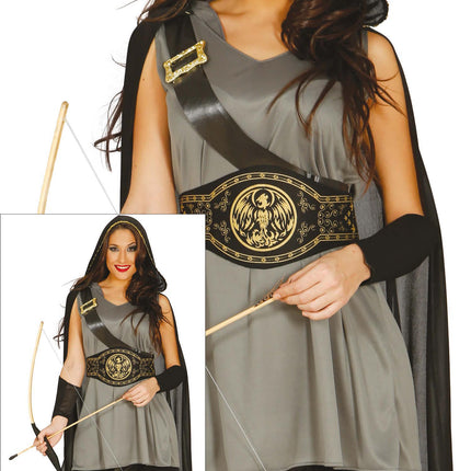 Costume da Robin Hood Donna Nero