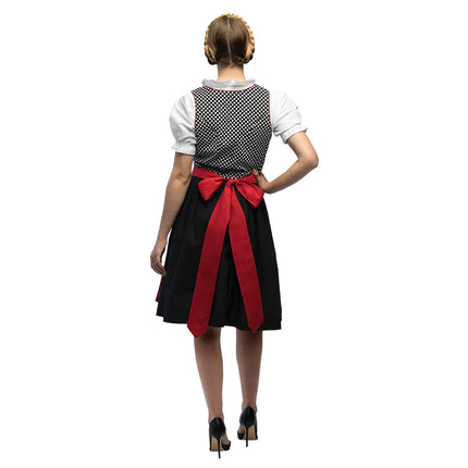 Abito Dirndl Rosso Oktoberfest Grigio Frau