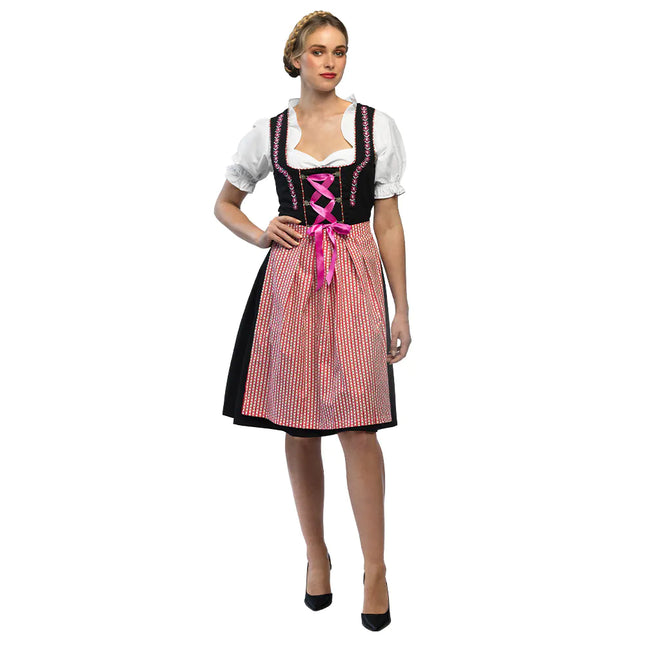 Rosso Nero Abito Dirndl Oktoberfest Donna