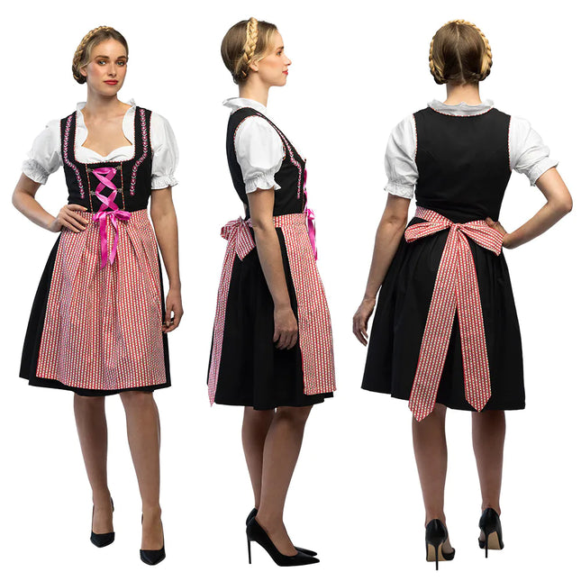 Rosso Nero Abito Dirndl Oktoberfest Donna