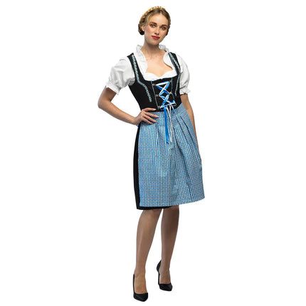 Abito Dirndl Nero Blu Oktoberfest Donna
