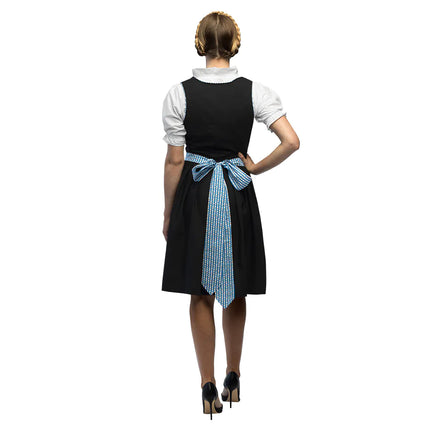 Abito Dirndl Nero Blu Oktoberfest Donna
