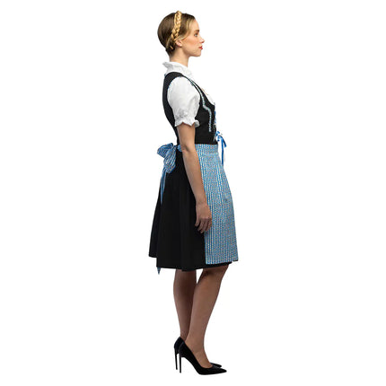 Abito Dirndl Nero Blu Oktoberfest Donna