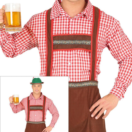 Costume Oktoberfest Uomo Rosso Marrone