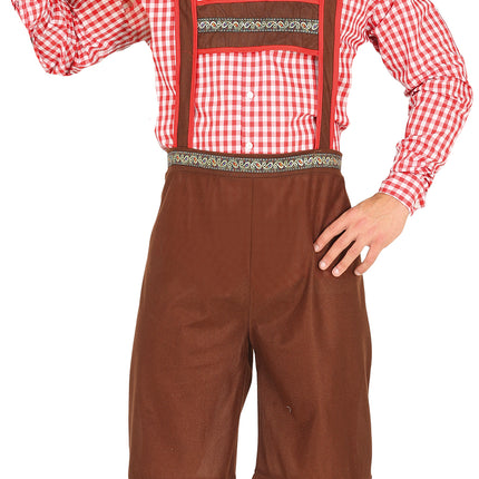 Costume Oktoberfest Uomo Rosso Marrone