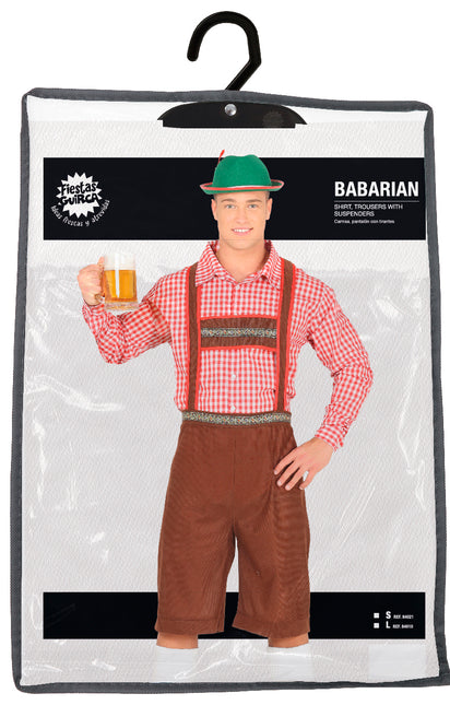 Costume Oktoberfest Uomo Rosso Marrone