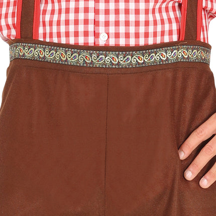Costume Oktoberfest Uomo Rosso Marrone