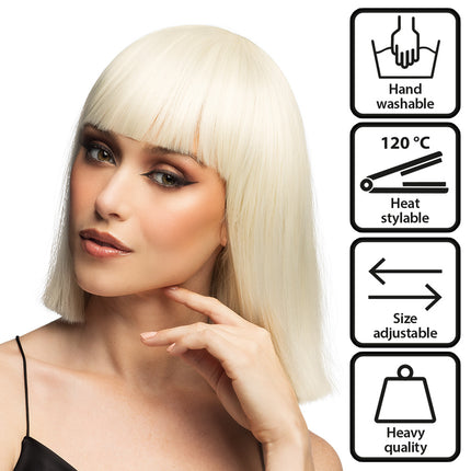 Parrucca Djamilla, bionda e vaporosa