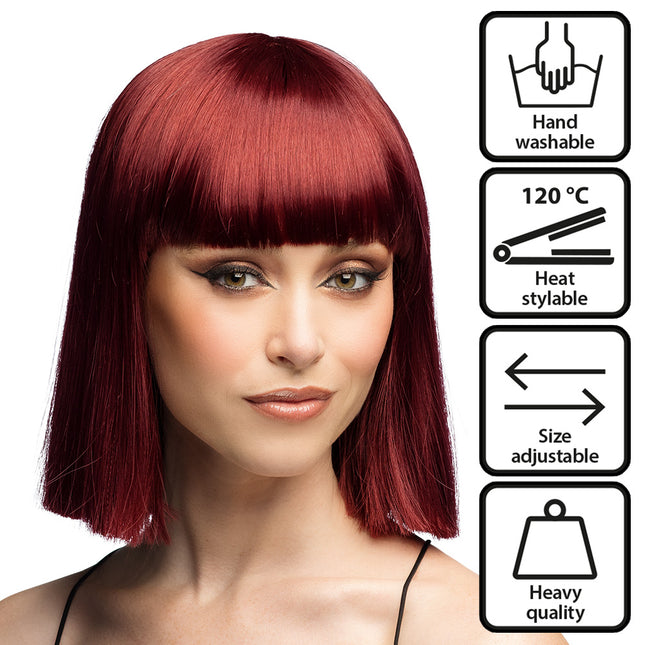 Parrucca Djamilla color terra di Siena