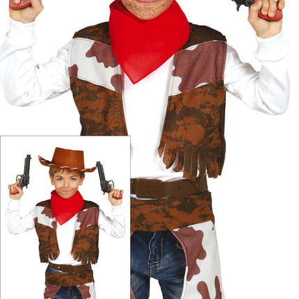 Costume da cowboy bambino marrone