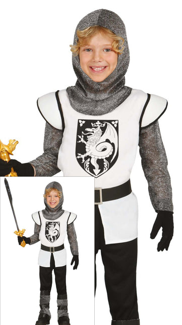 Costume da Cavaliere Medievale Bambino Argento