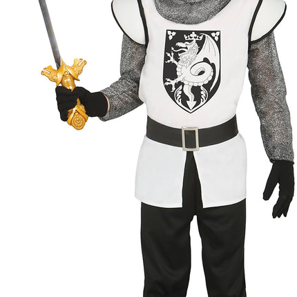 Costume da Cavaliere Medievale Bambino Argento