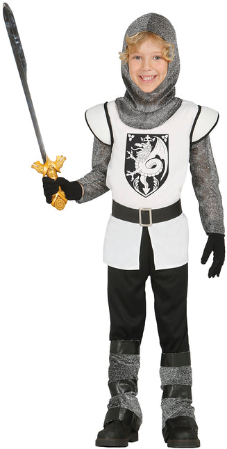 Costume da Cavaliere Medievale Bambino Argento