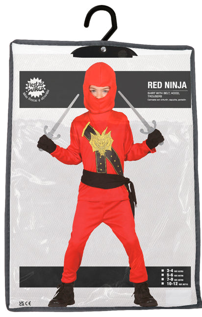 Tuta Ninja Bambino Rosso