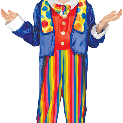 Costume da clown colorato per bambino