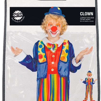 Costume da clown colorato per bambino
