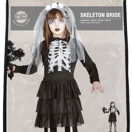 Costume Halloween Bambino Abito Scheletro