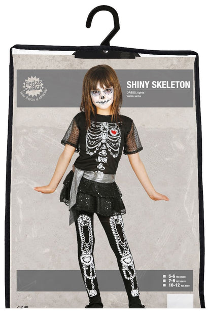 Costume Halloween Bambino Abito Scheletro Diamante