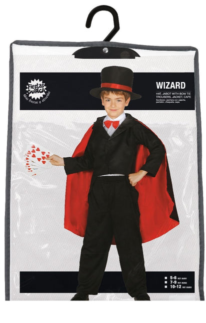 Costume da mago bambino nero